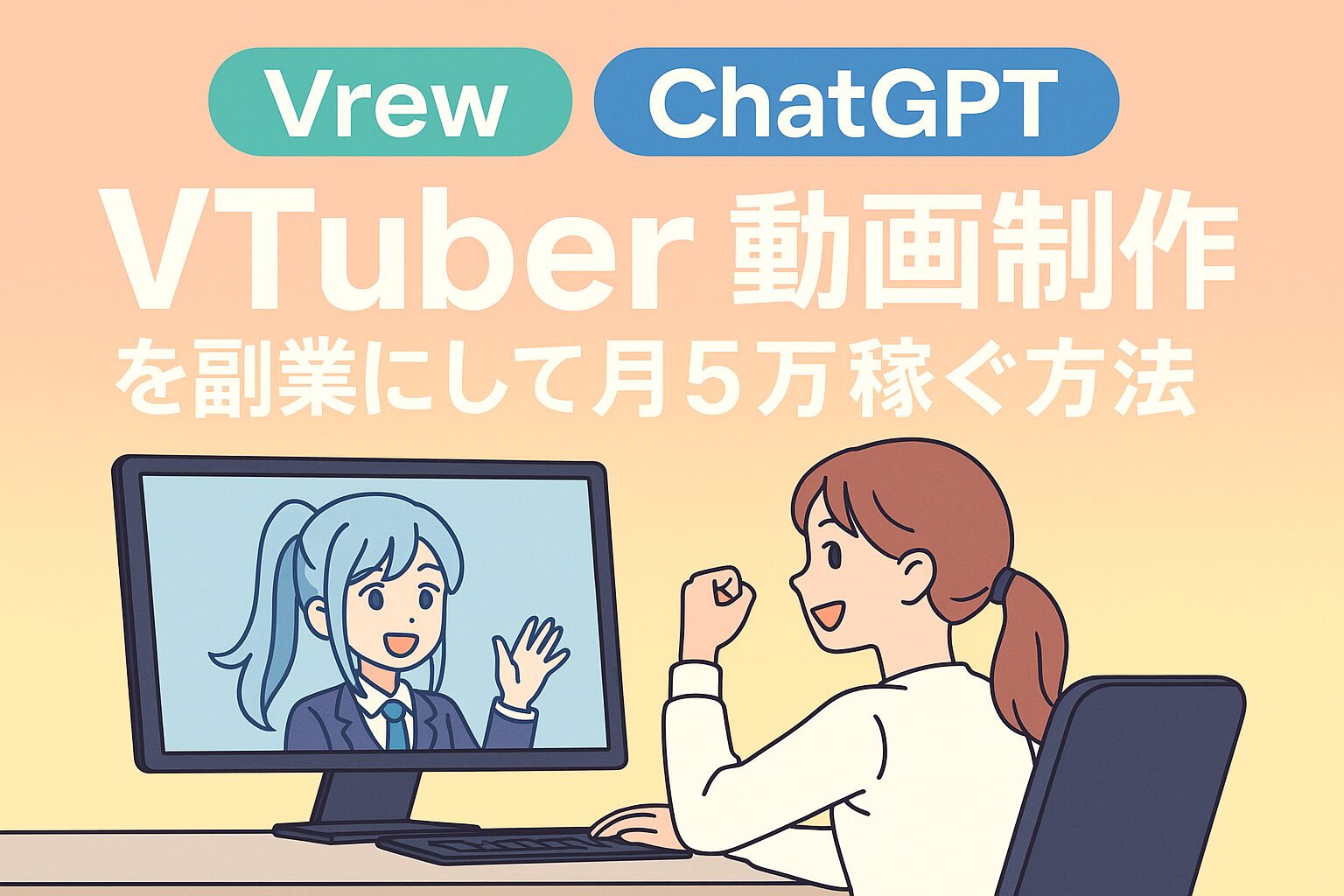 ChatGPT,VrewでVtuberデビュー