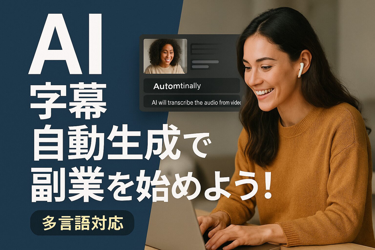 AI字幕,テロップ自動生成